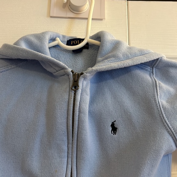 Polo Ralph Lauren Baby blue Hoodie LIGHT USED - Picture 2 of 11